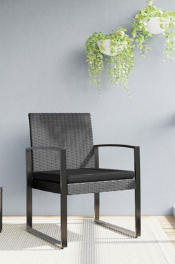 vidaXL 360205 - Chaises à manger de jardin lot de 2 gris foncé rotin PP