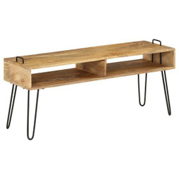 vidaXL 246021 - Meuble TV Bois de manguier massif 110 x 35 x 45 cm
