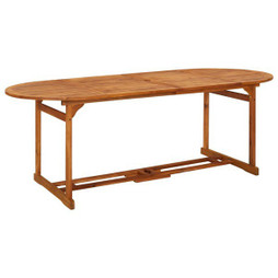 vidaXL 315949 - Table à dîner de jardin 220x90x75 cm Bois dacacia massif