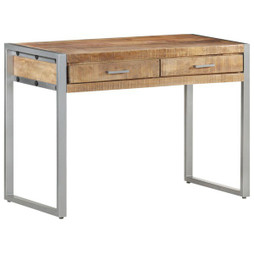 vidaXL 323491 - Bureau 108x50x75 cm Bois de manguier brut