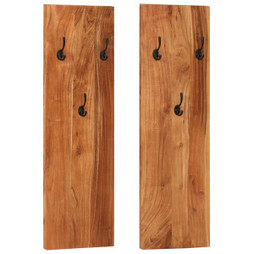 vidaXL 337068 - Wall-mounted Coat Racks 2 pcs 36x3x110 cm Solid Acacia Wood