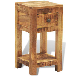 vidaXL 241090 - Table de chevet avec 1 tiroir Bois massif de manguier