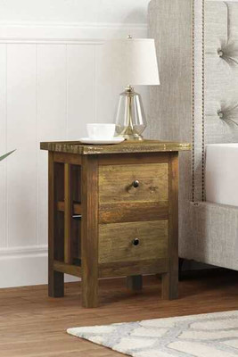vidaXL 244487 - Table de chevet bois massif d'acajou 40x30x51 cm