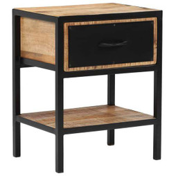 vidaXL 244845 - Table de chevet Bois de manguier massif 40 x 30 x 50 cm