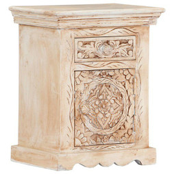 vidaXL 249876 - Table de chevet 40x30x50 cm Bois de manguier massif