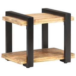 vidaXL 320490 - Table de chevet 50x40x40 cm Bois de manguier brut
