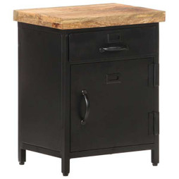 vidaXL 320664 - Table de chevet 40x30x52 cm Bois de manguier brut