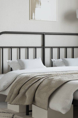vidaXL 353671 - Tête de lit métal noir 180 cm