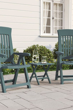 vidaXL 364711 - Chaises inclinables de jardin lot de 2 vert PP