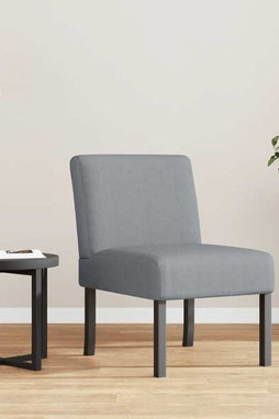 vidaXL 352457 - Fauteuil sans accoudoirs gris clair tissu