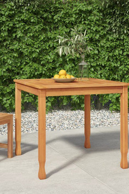 vidaXL 316605 - Table à dîner de jardin 85x85x75 cm Bois massif de teck