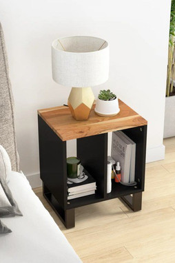vidaXL 350645 - Table dappoint 40x31x46cm Bois dacacia solide et dingénierie