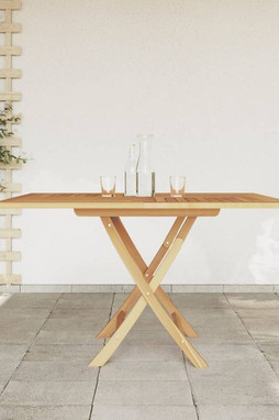 vidaXL 362616 - Table pliable de jardin 110x110x75 cm bois massif de teck