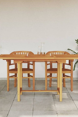 vidaXL 363487 - Table extensible de jardin 110-160x80x75 cm bois de teck solide