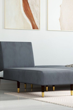 vidaXL 352803 - Chaise longue gris foncé velours