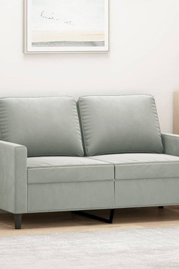 vidaXL 359189 - Canapé à 2 places clair 120 cm Velours