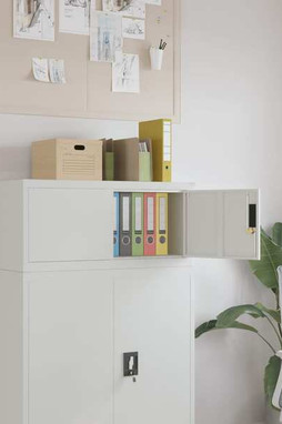 vidaXL 339717 - Classeur gris clair 90x40x40 cm acier