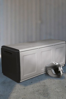 vidaXL 151818 - Boîte de rangement de jardin 138x53x57 cm 330 L foncé noir