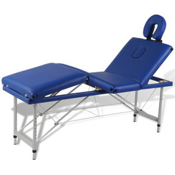 vidaXL 110097 - Table pliable de massage 4 zones avec cadre en aluminium