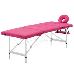 vidaXL 110200 - Table de massage pliable 4 zones Aluminium