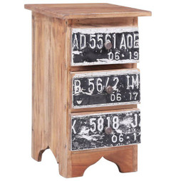 vidaXL 283921 - Table de chevet 30x30x51 cm bois dacajou massif