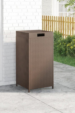vidaXL 319411 - Poubelle marron 40x40x80 cm résine tressée