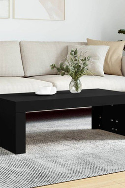 vidaXL 823367 - Table basse noir 102x50x36 cm bois dingénierie