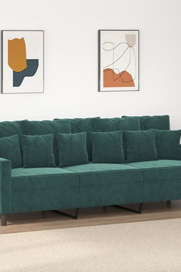 vidaXL 359315 - Canapé à 3 places foncé 180 cm Velours