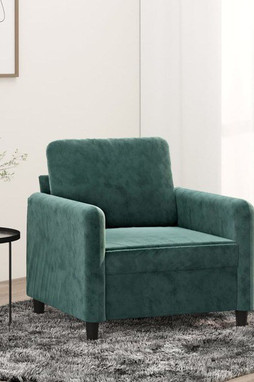 vidaXL 359424 - Fauteuil foncé 60 cm Velours