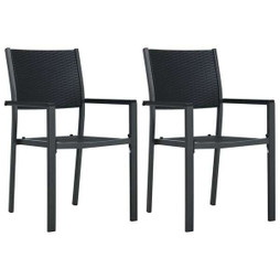 vidaXL 47889 - Chaises de jardin lot de 2 Plastique Aspect de rotin