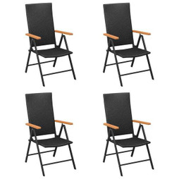 vidaXL 313106 - Chaises de jardin lot de 4 Résine tressée