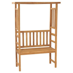 vidaXL 316170 - Banc de jardin avec pergola 115 cm bois de teck solide