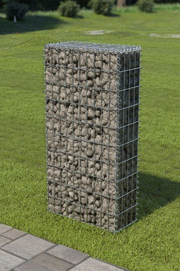vidaXL 143576 - Mur en gabion avec couvercles Acier galvanisé 50x20x100 cm