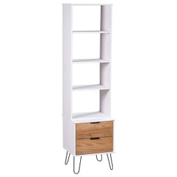 vidaXL 321143 - Bibliothèque New York blanc et naturel bois de pin massif
