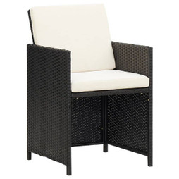 vidaXL 42559 - Chaises de jardin lot de 2 avec coussins Résine tressée