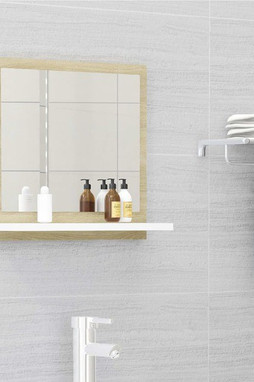 vidaXL 804558 - Miroir de salle de bain et chêne sonoma 40x10,5x37 cm