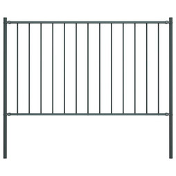 vidaXL 145213 - Panneau clôture et poteaux acier enduit de poudre anthracite
