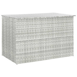 vidaXL 315512 - Boîte de rangement de jardin gris clair 150x100x100 cm rotin