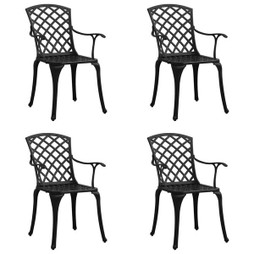 vidaXL 315573 - Chaises de jardin lot de 4 Aluminium coulé