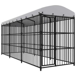 vidaXL 170893 - Chenil dextérieur avec toit pour chiens 450x150x210 cm