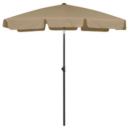 vidaXL 314722 - Parasol de plage taupe 180x120 cm