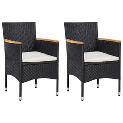 vidaXL 46181 - Chaises à manger de jardin lot de 2 Résine tressée