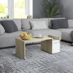 vidaXL 802926 - Table basse et chêne sonoma 90x45x35 cm Bois d’ingénierie