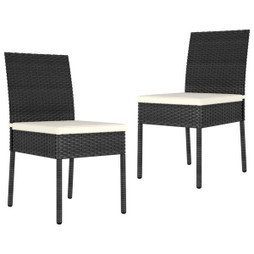 vidaXL 315106 - Chaises à manger de jardin lot de 2 Résine tressée