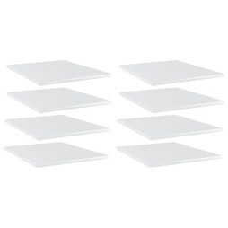 vidaXL 805197 - Panneaux de bibliothèque 8 pcs blanc brillant bois d’ingénierie