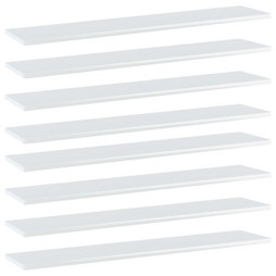vidaXL 805389 - Panneau bibliothèque 8pcs brillant 100x20x1,5cm Aggloméré