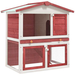 vidaXL 170839 - Clapier dextérieur 3 portes Bois