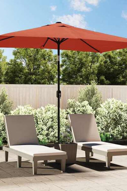 vidaXL 44504 - Parasol dextérieur avec mât en métal 300x200 cm terre cuite
