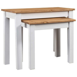 vidaXL 282678 - Tables gigognes 2pcs Bois pin massif Assortiment Panama