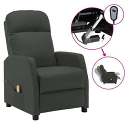 vidaXL 3074022 - Fauteuil de massage électrique anthracite similicuir